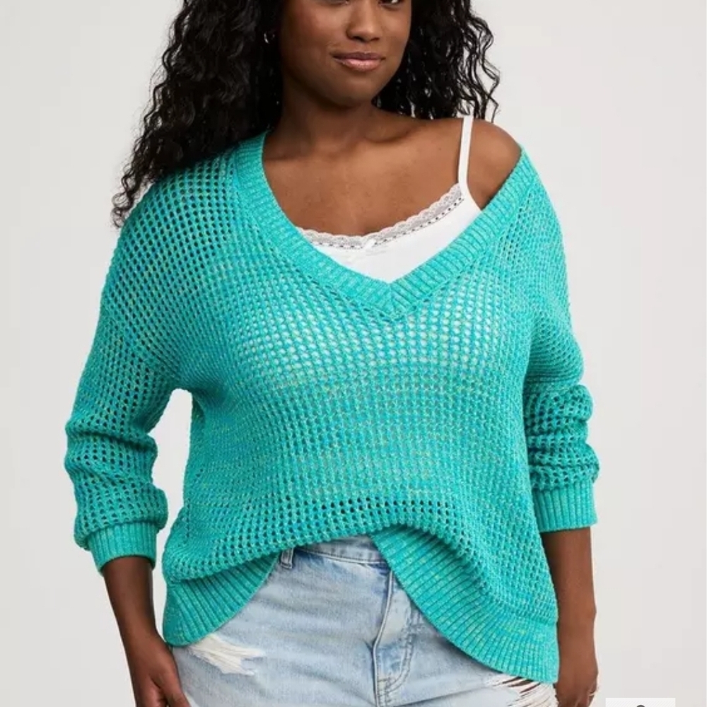 Women's Teal Knit Sweater